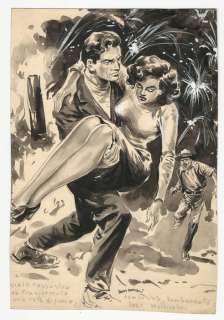 Franco Donatelli - Franco Donatelli - illustrazione originale per rivista d‘epoca "Amore e Perfidia" - Anni ‘50 - Exemplaire unique