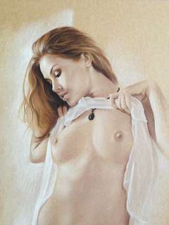 D. Prenzel | Surprise - Original Pastel Drawing Erotic Illustration - 40x30 cm. (A3) Signed | Catawiki