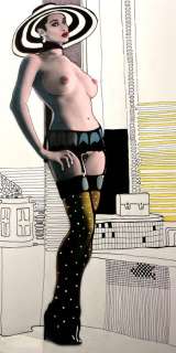 Emmanuelle Clint | Emmanuelle Clint - illustrazione originale "Finestre" - Page volante - (2015) | Catawiki