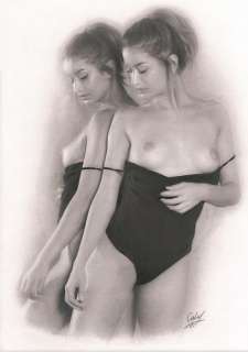 Jean-Michel Calas | Calas, Jean-Michel - Dessin original - Jeu de Miroir - Format: 29,7 x 42 cm. | Catawiki