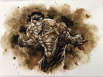 Juapi Coffee Artist - Original Coffee Painting - INVINCIBLE (2021)