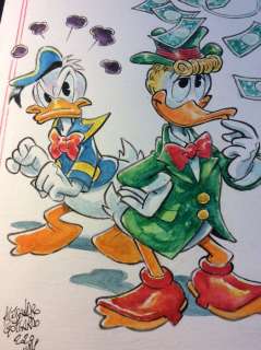 Alessandro Gottardo | Donald Duck - â€œGastone non crede nella sfortunaâ€ - Page volante - Exemplaire unique - (2020/2020) | Catawiki