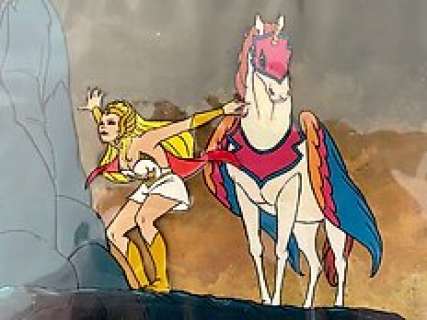Filmation - Masters of the Universe - She-Ra - Production Cel + Background ( Copy) - (1983)