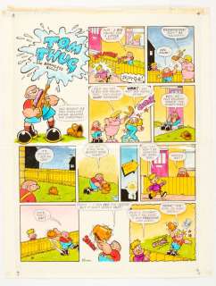 Tom Thug - The Brainless Bully original colour artwork drawn and… | Comic Book Auctions ltd