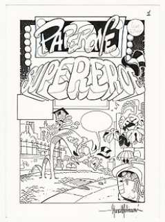 Lara Molinari - Topolino #2078 - Lara Molinari - tavola originale / title page "Zio Paperone Supereroe" - Exemplaire unique - (1995)