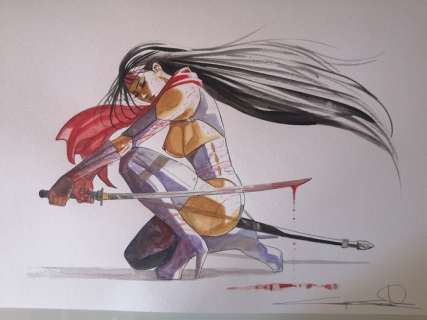 Giuseppe Candita | G. Candita - original artwork "Ninja Girl" - Page volante - Exemplaire unique | Catawiki