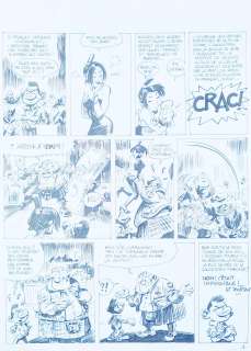 YOANN (YOANN CHIVARD) FRENCH CARTOONIST BORN IN 1971 ORIGINAL INDIAN INK ON PAPER, FROM THE BOB MARONE SERIES (PARODY OF BOB MORANE HEROS BY H. VERNES) | Goldfield