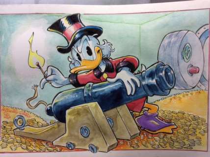 Alessandro Gottardo | Donald Duck - A. Gottardo - original artwork â€œIl comitato di accoglienzaâ€ - Page volante - Exemplaire unique - (2020) | Catawiki