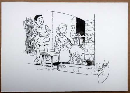 Paul Geerts | Suske en Wiske - Originele tekening - "De schat van Beersel" - Page volante | Catawiki