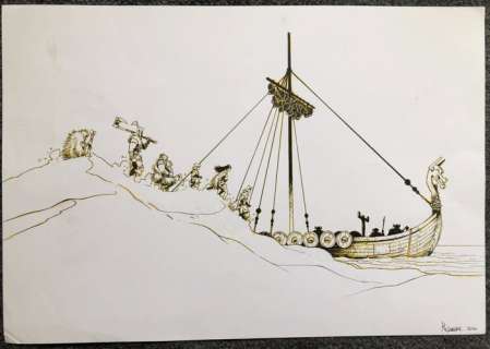 Michalak, Emmanuel | Michalak, Emmanuel - Originele tekening in inkt - Backcover Aslak reeks - (2010) | Catawiki