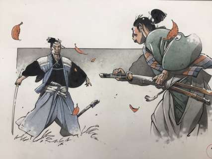 Michetz, Marc | Michetz, Marc - Dessin original couleur - Kogaratsu - Duel | Catawiki