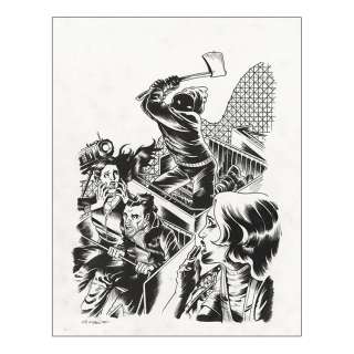Charles P Wilson III - Original Art -LIGHTS, CAMERA & AXE ’EM Cover | imCollectible Art