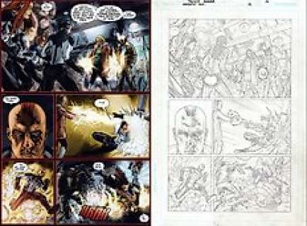 Javier Aranda - Infinity Inc. 12 - Original page 14 written by Peter Milligan - Exemplaire unique - (2007)