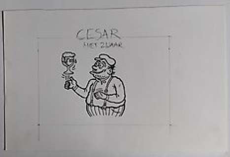 Willy Linthout | Urbanus, Cesar bier - Cesar Niet zwaar Orginele Tekening en Schets | Catawiki