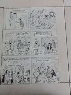 Pellos, René | Pellos, René - Planche originale - Les Pieds Nickelés - Les Pieds Nickelés profitent des vacances - (1978) | Catawiki