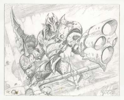 Clint Langley - Vor the Maelstrom Sketch by Clint Langely