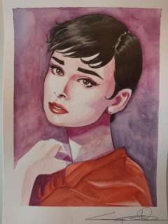 Candita, Giuseppe | Audrey Hepburn - Julia Kendall - G. Candita - Original colour drawing - (2021) | Catawiki