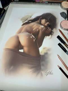 Calas, J.M. | Jean Michel Calas - Dessin original en couleur - La tentation d’Eve - Format: 29,7 x 42 cm. - (2021) | Catawiki