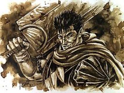 Juapi Coffee Artist | Original Coffee Painting - GUTS (Berserk) (2021) | Catawiki