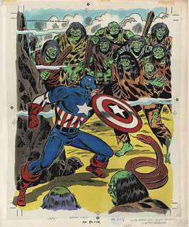 CAPTAIN AMERICA PUZZLE Box Cover Painting | ComicConnect