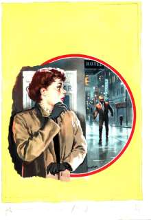 Carlo Jacono | Il Giallo Mondadori n. 524 - C. Jacono - Original Cover "Maledizione sepolta" - Page volante - Exemplaire unique - (1959) | Catawiki