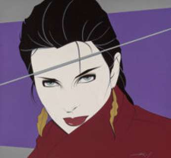 Patrick Nagel (American, 1945-1984)
 Joanna
 Acrylic on canvas
 25 x 27 in.
 Signed lower right
 
 ... | Heritage