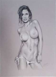 Sly | Sly - Dessin original - Jeune femme brune - Format: 31 x 42 cm. - (2015) | Catawiki