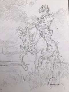 Hermann | Hermann - Crayonné original recto/verso - Les Tours de Bois-Maury | Catawiki