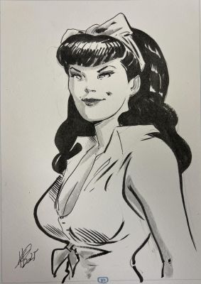 DESSIN ORIGINAL D’ERIC HERENGUEL POUR ROCKETEER - BETTY N°6 | Pulp’s