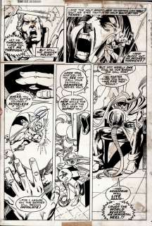 Gil Kane Klaus Janson - giant-size defenders #2 p 27 (son of satan battles asmodeus! ) 1974