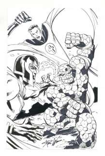 Fantastic Four vs. Magneto Sketch by Ron Williams | mycomicshop.com