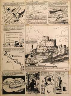 Piroton, Arthur | Piroton, Arthur - Originele pagina (p.28) - Michel en Dick - De Grote Raid / Michel et Thierry - Le Grand Raid - Page volante - (1962) | Catawiki