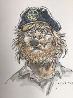 Hermann | Hermann - Dessin original couleur - Barney Jordan | Catawiki