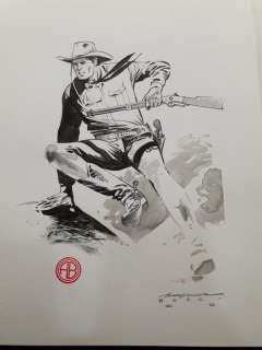 Alessandro Bocci | Tex - illustrazione originale - Alessandro Bocci - Page volante - Exemplaire unique | Catawiki