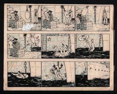 Marijac | Marijac - Originele pagina - Les Aventures de Césarin Pitchounet - Une farce qui tourne mal - (1932) | Catawiki