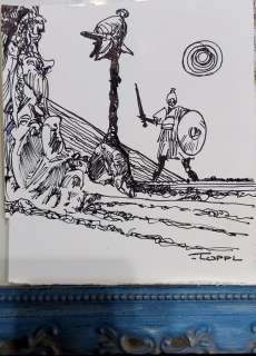 Sergio Toppi | Sergio Toppi - Illustrazione originale - Guerriero Arabo - anni 80/90 - Page volante | Catawiki