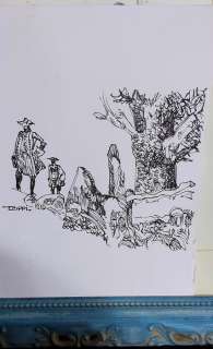 Sergio Toppi | Sergio Toppi - Illustrazione originale - I Briganti - anni 80/90 - Page volante | Catawiki