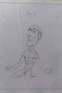 Andrea Pazienza | Andrea Pazienza - Illustrazione originale - Studio nudo maschile. - Page volante (1980) | Catawiki