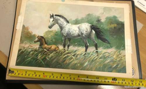 Ilustración Original Vicente Badalona Ballestar (1929-2014) (Yegua y potrillo)