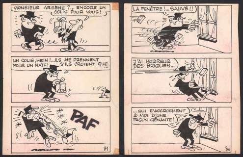 Deliège | Félix et le cabochon, ensemble de 2 planches (n°… | Millon