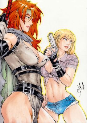 Ed Benes | Nina e Ariel - 09"x12" Color | Ed Benes