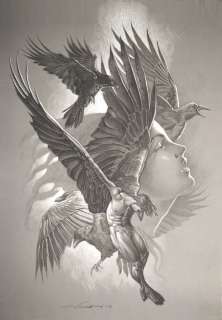 Antonello Venditti | Antonello Venditti original artwork "La Gabbia del Corvo" cm 50x70 - (2018) | Catawiki