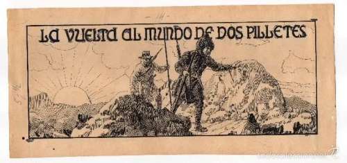 LUIS PALAO. DIBUJO ORIGINAL PARA LA CABECERA DE LA VUELTA AL MUNDO DE DOS PILLETES | todocoleccion (Buy It Now)