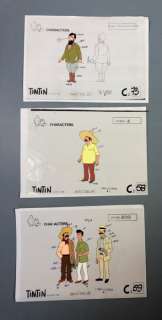 Hergé | Tintin - Ensemble de 3 celluloids Ellipse - Les 7 boules de cristal - Personnages - (1991) | Catawiki