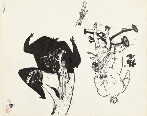 Paul Pope | Double Image (HR Watson, Mick Jagger and THB), 1998 | Philippe Labaune Gallery