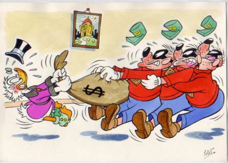 Xavi (Xavier Vives Mateu) | Uncle Scrooge - Dibujo original - Don’t touch my money!! - XAVI - (2022) | Catawiki