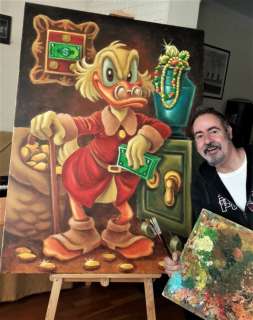 Joan Vizcarra | $crooge McDuck - Large Original Painting - Joan Vizcarra - 130 x 2 x 97 cm - Original Art | Catawiki