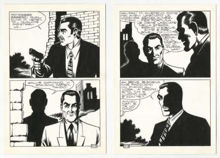 Magnus (Roberto Raviola) | Satanik #50 - Magnus - 2x tavole originali "La Stirpe dei Vampiri" - Page volante - Exemplaire unique - (1966) | Catawiki