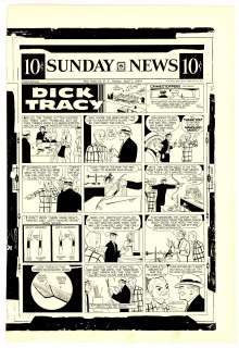 Gould - DICK TRACY, Sunday Black & White Proof (04/07/1957) | Russ Cochran