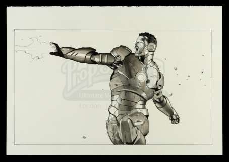 Iron Man Licensing Concept Art - Blasting | Propstore